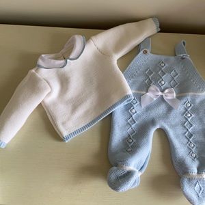 3 piece knit baby set